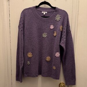 Johnny Was Appliqué Sweater